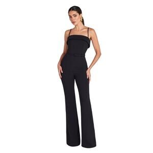 Nadine Merabi Sabrina Jumpsuit Wide Leg Detachable Strap Statement Classy 12/XL